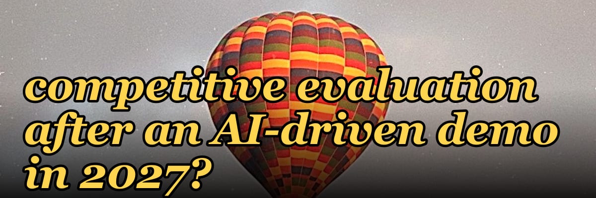 What triggers a buying committee to open a competitive evaluation after an AI-driven demo in 2027?