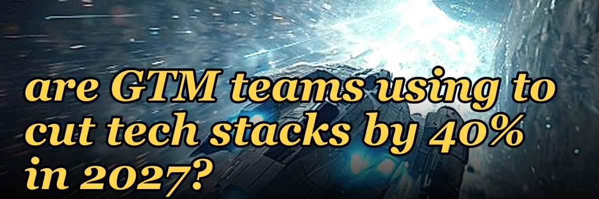 What vendor consolidation strategies are GTM teams using to cut tech stacks by 40% in 2027?