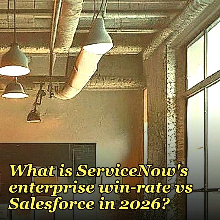 What is ServiceNow's enterprise win-rate vs Salesforce in 2026?