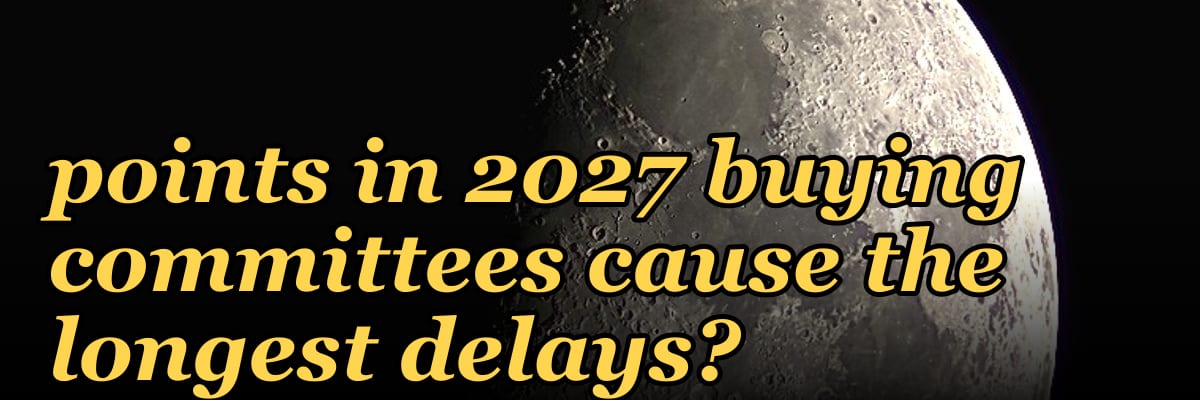 What specific friction points in 2027 buying committees cause the longest delays?