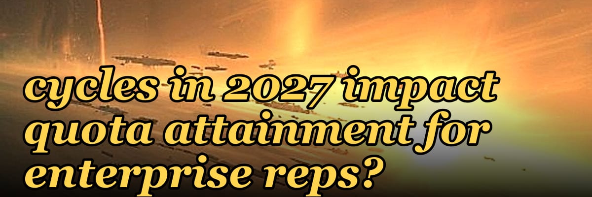 How does longer sales cycles in 2027 impact quota attainment for enterprise reps?