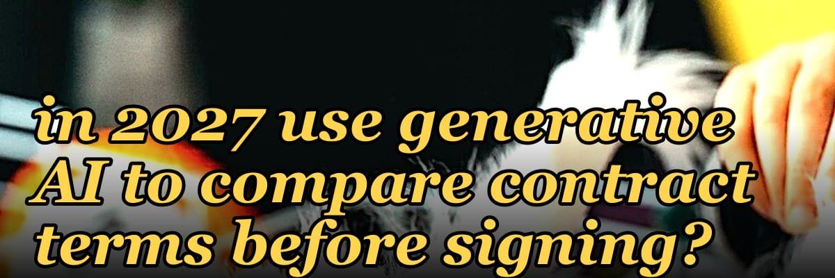 How do buying committees in 2027 use generative AI to compare contract terms before signing?