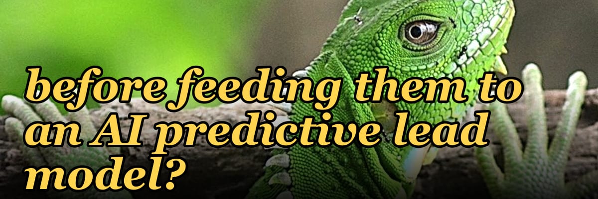 What specific data points must RevOps clean before feeding them to an AI predictive lead model?