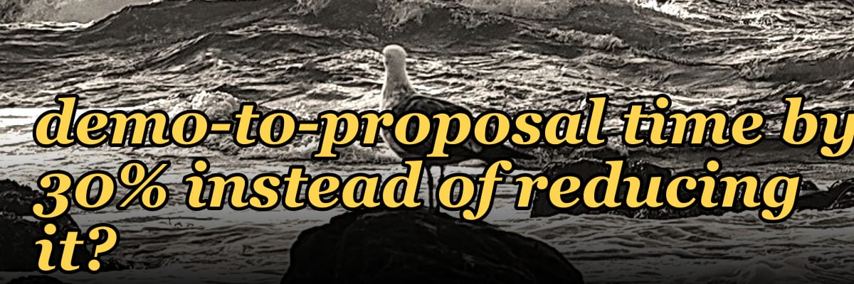 What 2027 data shows that AI in the funnel increases demo-to-proposal time by 30% instead of reducing it?