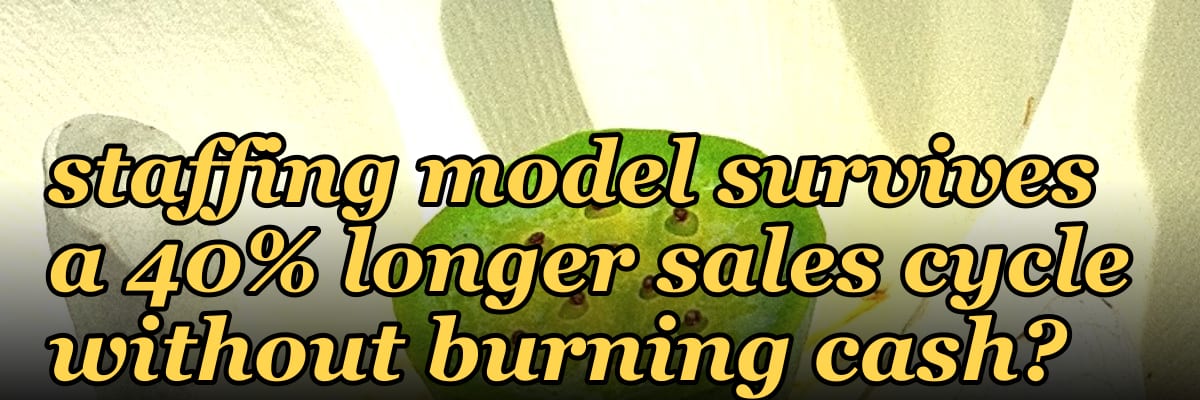 What 2027 RevOps staffing model survives a 40% longer sales cycle without burning cash?