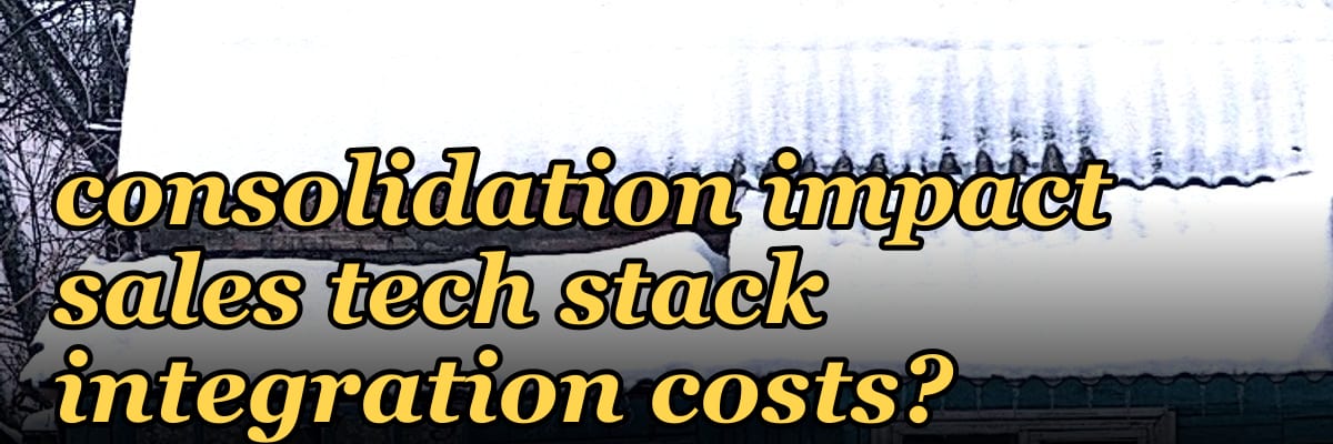 How does vendor consolidation impact sales tech stack integration costs?