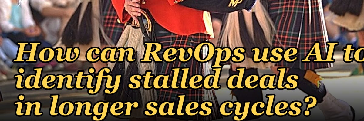 How can RevOps use AI to identify stalled deals in longer sales cycles?