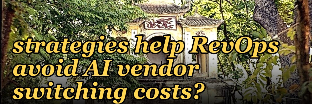 What consolidation strategies help RevOps avoid AI vendor switching costs?