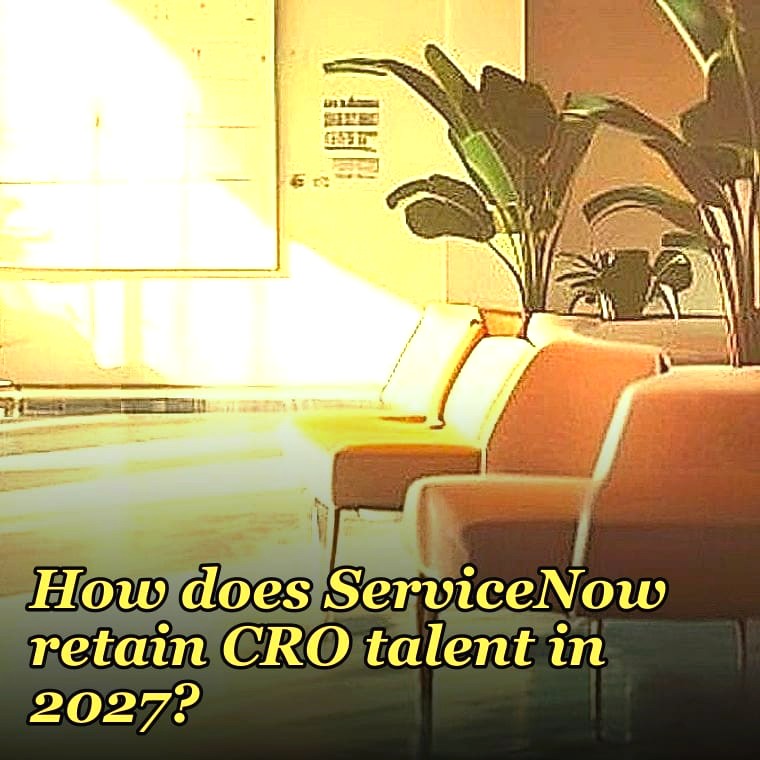 How does ServiceNow retain CRO talent in 2027?