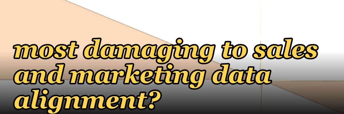 What vendor consolidation moves are most damaging to sales and marketing data alignment?