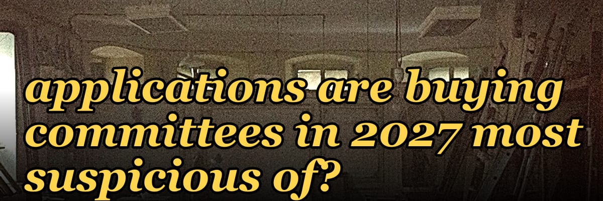 Which AI in the funnel applications are buying committees in 2027 most suspicious of?