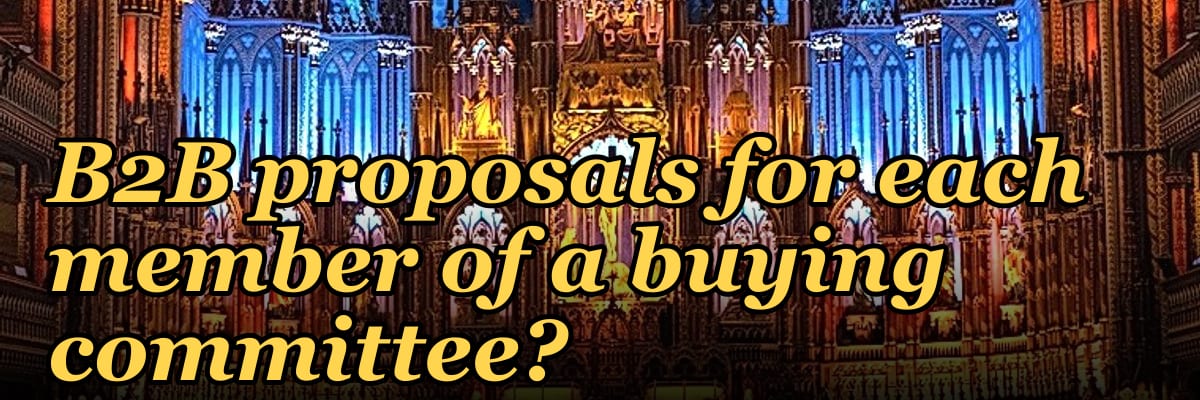 How does AI personalize B2B proposals for each member of a buying committee?