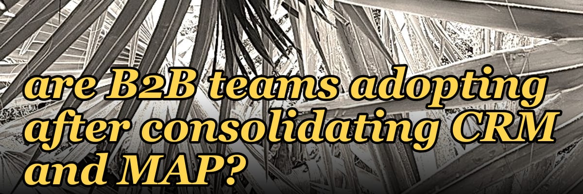 What replacement tools are B2B teams adopting after consolidating CRM and MAP?