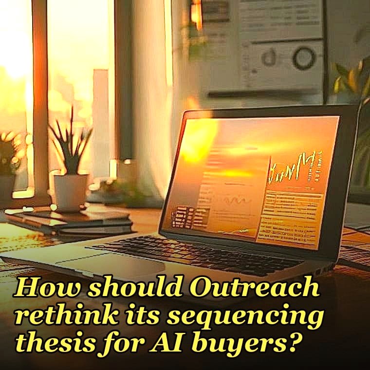 How should Outreach rethink its sequencing thesis for AI buyers?