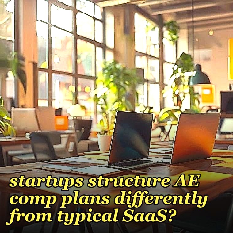 How do quantum computing startups structure AE comp plans differently from typical SaaS?