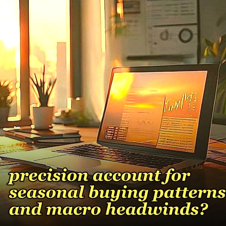 How should forecast precision account for seasonal buying patterns and macro headwinds?