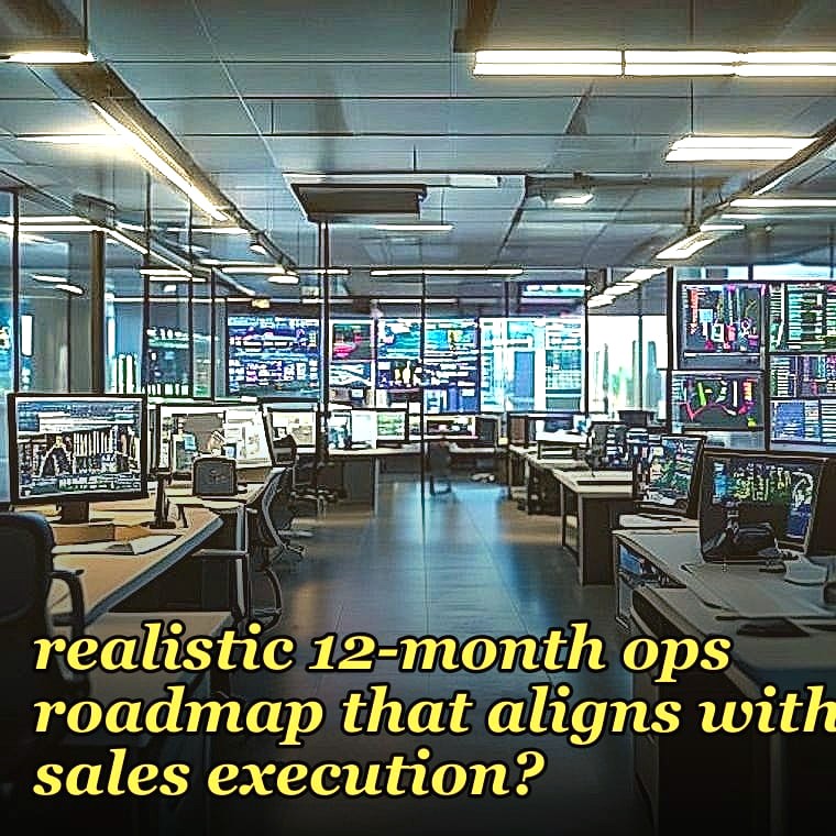 How do we build a realistic 12-month ops roadmap that aligns with sales execution?