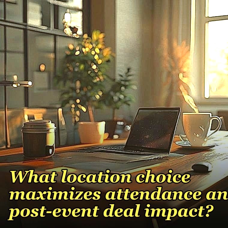 What location choice maximizes attendance and post-event deal impact?