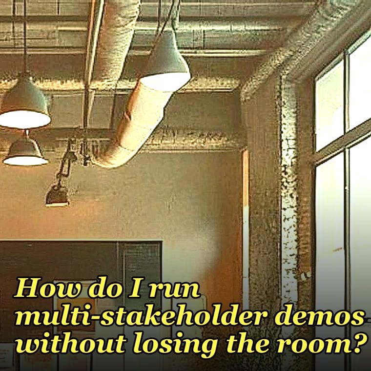 How do I run multi-stakeholder demos without losing the room?