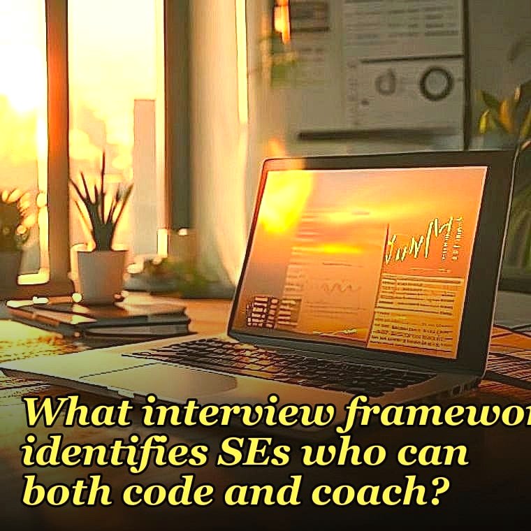 What interview framework identifies SEs who can both code and coach?