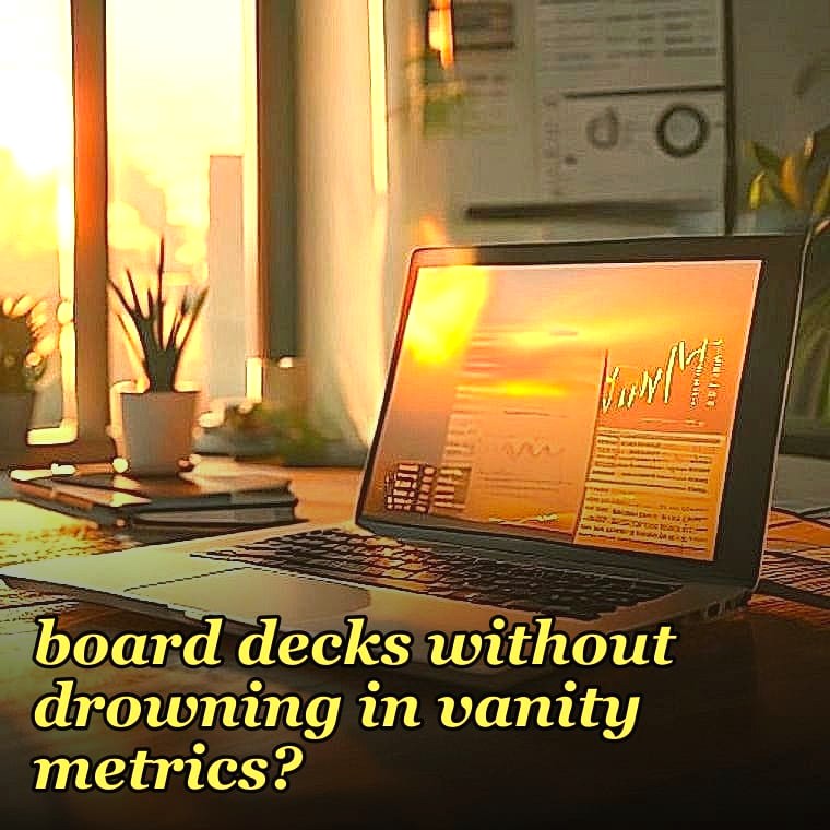How do you select the 5-7 KPIs that actually matter for investor board decks without drowning in vanity metrics?