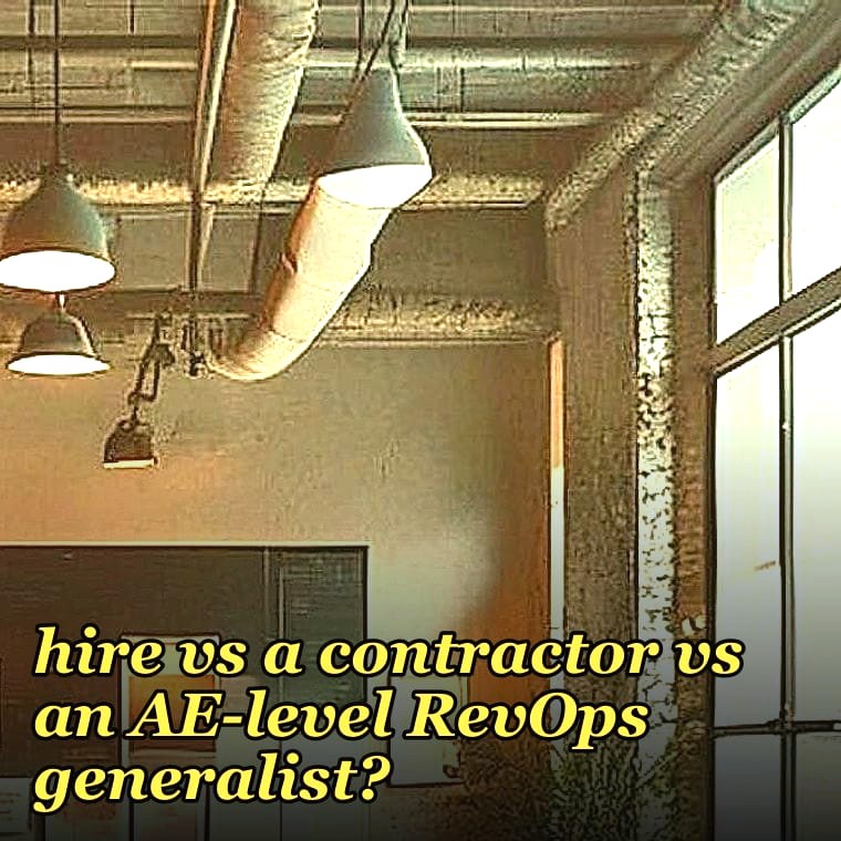 At what ARR threshold should a Salesforce admin be a full-time hire vs a contractor vs an AE-level RevOps generalist?