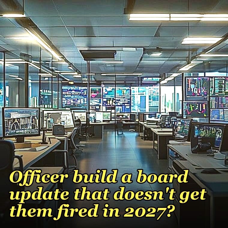 How does a Chief Revenue Officer build a board update that doesn't get them fired in 2027?