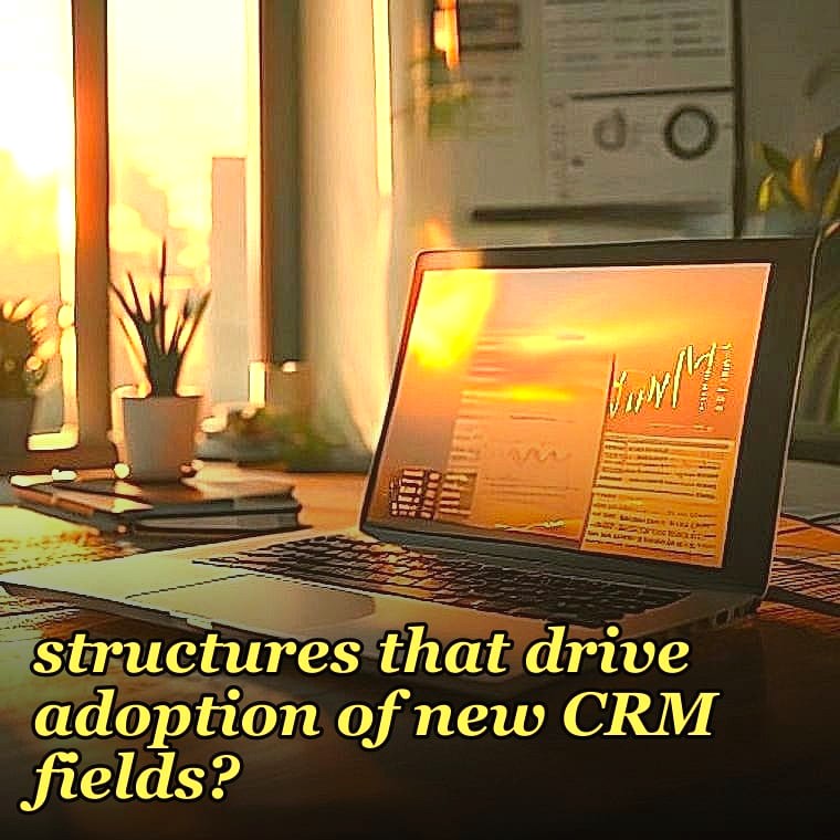 How do you design temporary Spiff structures that drive adoption of new CRM fields?