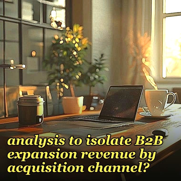 How do you run cohort analysis to isolate B2B expansion revenue by acquisition channel?
