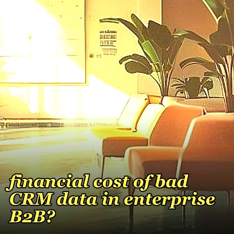 How do you quantify the financial cost of bad CRM data in enterprise B2B?