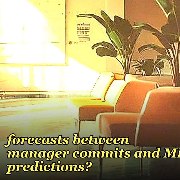 How do you triangulate forecasts between manager commits and ML predictions?