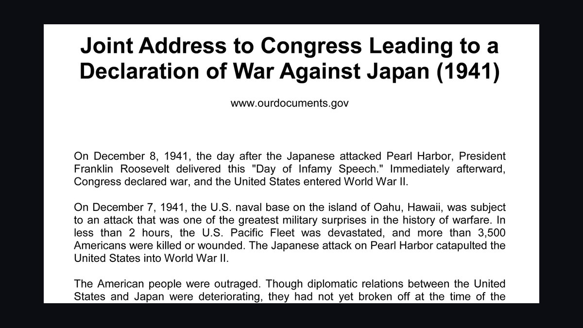 Franklin Roosevelt’s Day of Infamy (1941) — Text, Context, and Why It Endures