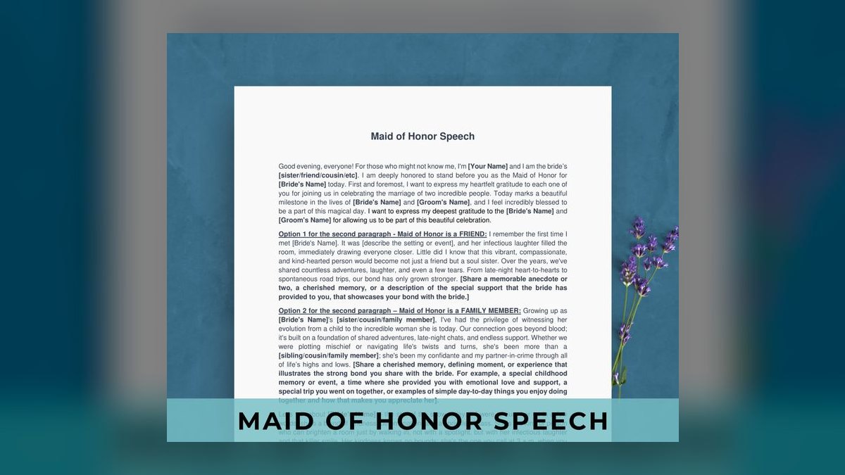 A Maid of Honor Speech That Makes Everyone Cry (the Good Way)