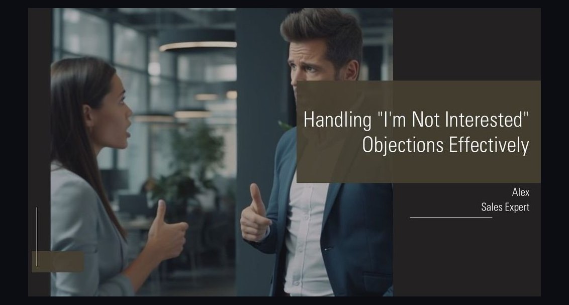 Handling the 'Not Interested' Objection: A Ready-to-Run Roleplay Session