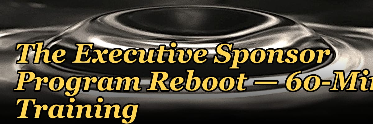 The Executive Sponsor Program Reboot — 60-Min Training