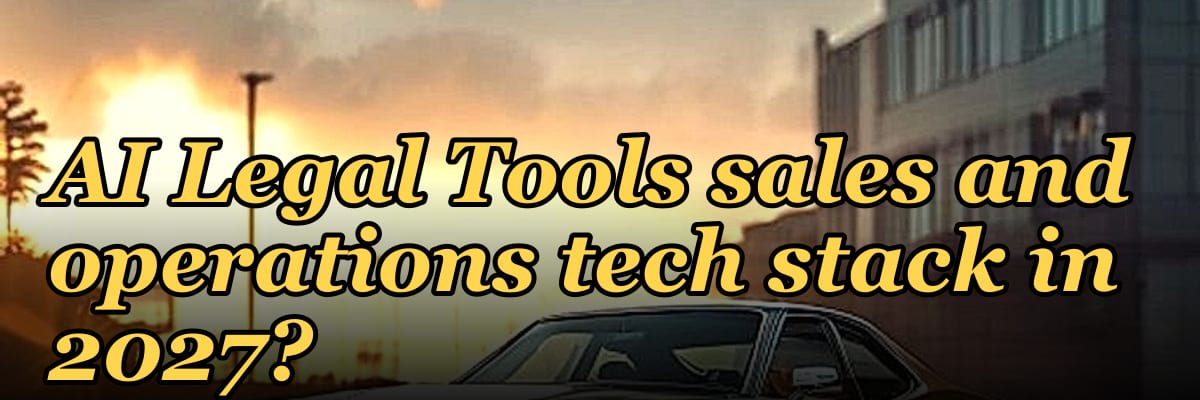 What is the recommended AI Legal Tools sales and operations tech stack in 2027?