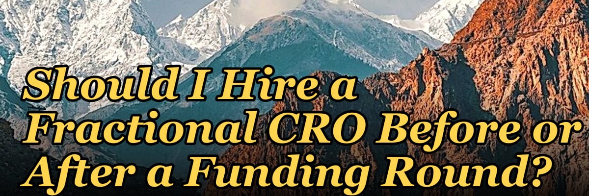 Should I Hire a Fractional CRO Before or After a Funding Round?