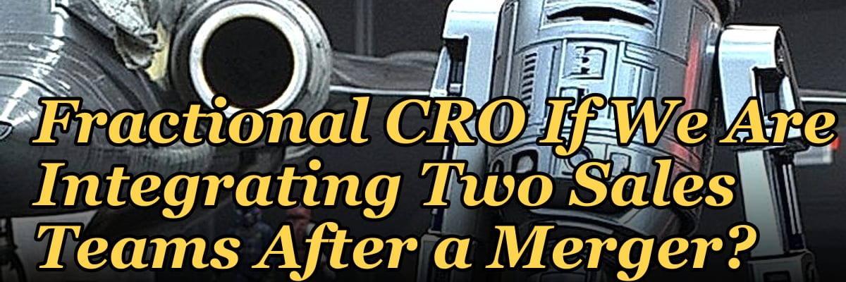 Should I Hire a Fractional CRO If We Are Integrating Two Sales Teams After a Merger in 2027?