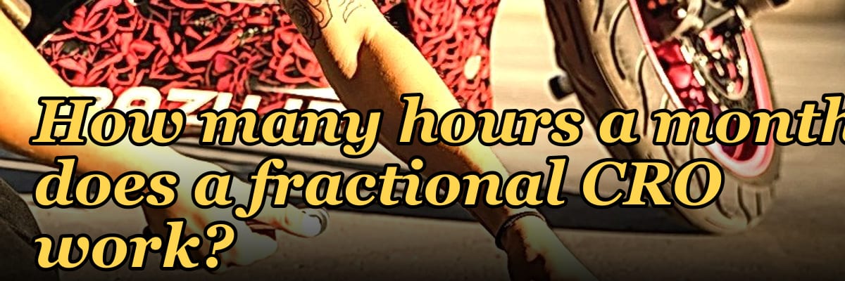 How many hours a month does a fractional CRO work in 2027?