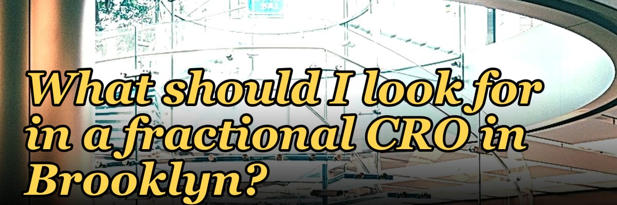 What should I look for in a fractional CRO in Brooklyn in 2027?