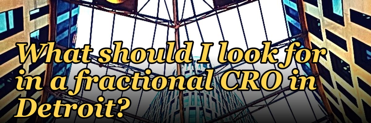 What should I look for in a fractional CRO in Detroit in 2027?