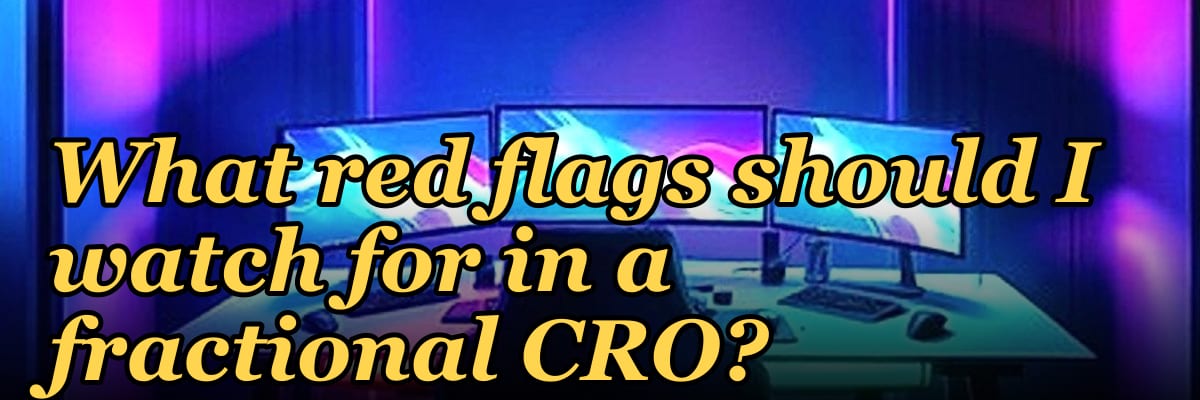 What red flags should I watch for in a fractional CRO in 2027?