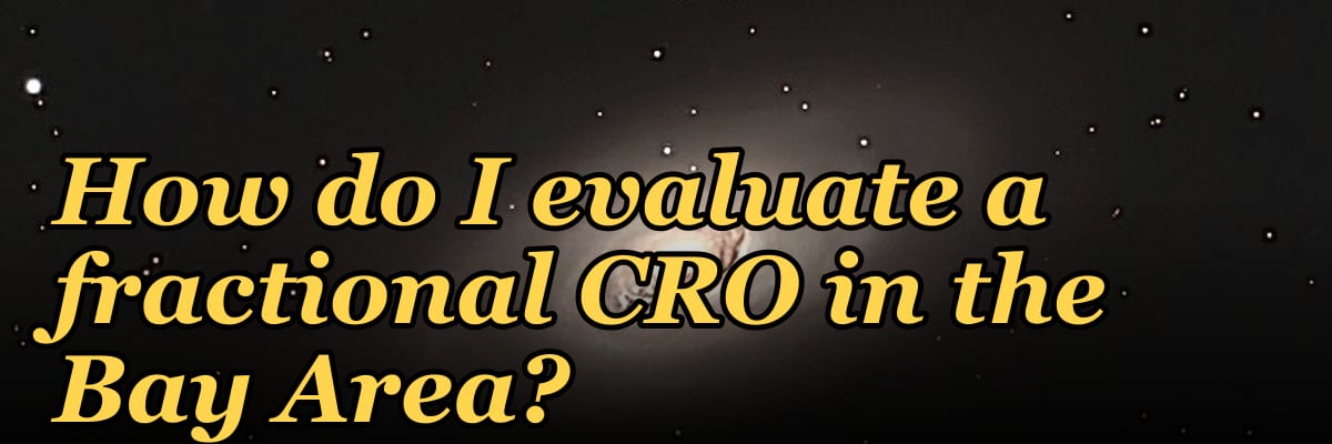 How do I evaluate a fractional CRO in the Bay Area in 2027?