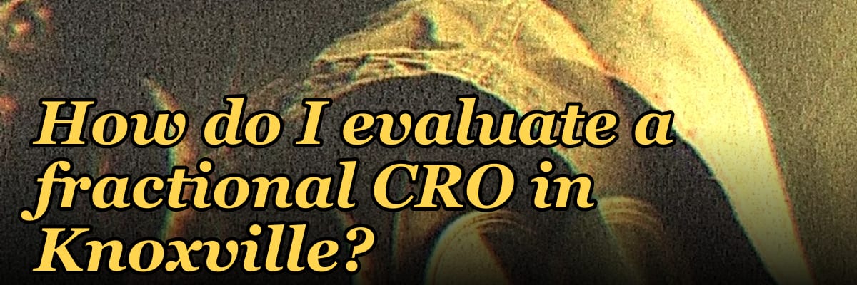 How do I evaluate a fractional CRO in Knoxville in 2027?