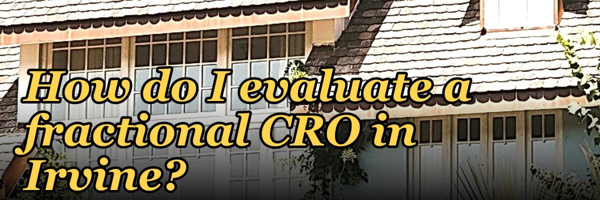 How do I evaluate a fractional CRO in Irvine in 2027?