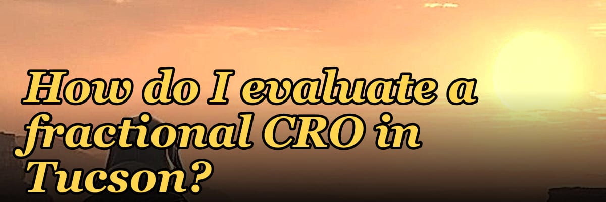 How do I evaluate a fractional CRO in Tucson in 2027?