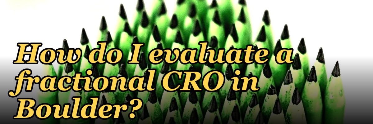 How do I evaluate a fractional CRO in Boulder in 2027?