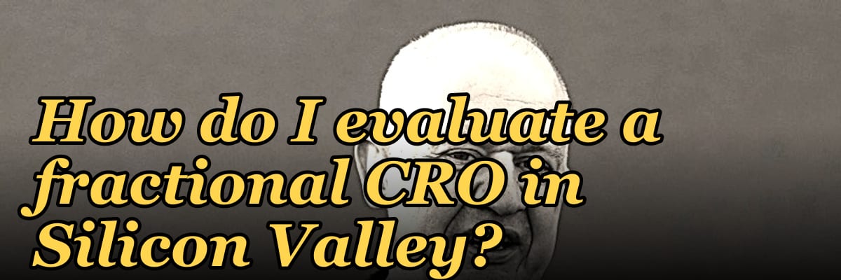 How do I evaluate a fractional CRO in Silicon Valley in 2027?