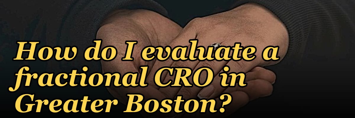 How do I evaluate a fractional CRO in Greater Boston in 2027?
