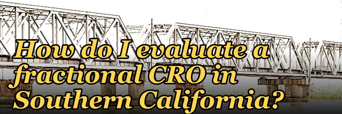 How do I evaluate a fractional CRO in Southern California in 2027?